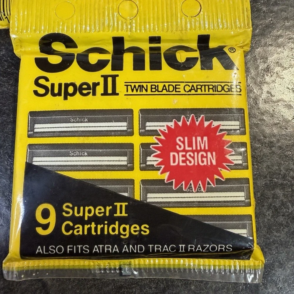 Vintage Schick Super II Twin Blade Razor Cartridges Fits ATRA Trac II 47 Count